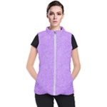 Purple Paper Texture, Paper Background Women s Puffer Vest