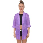Purple Paper Texture, Paper Background Open Front Chiffon Kimono