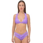 Purple Paper Texture, Paper Background Double Strap Halter Bikini Set