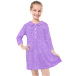 Purple Paper Texture, Paper Background Kids  Quarter Sleeve Shirt Dress