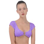 Purple Paper Texture, Paper Background Cap Sleeve Ring Bikini Top