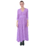 Purple Paper Texture, Paper Background Button Up Maxi Dress