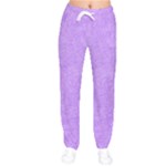Purple Paper Texture, Paper Background Women Velvet Drawstring Pants