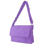 Purple Paper Texture, Paper Background Full Print Messenger Bag (L)