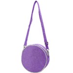 Purple Paper Texture, Paper Background Crossbody Circle Bag