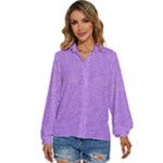 Purple Paper Texture, Paper Background Women s Long Sleeve Button Up Shirt
