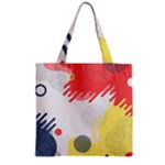 Red White Blue Retro Background, Retro Abstraction, Colored Retro Background Zipper Grocery Tote Bag