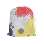 Red White Blue Retro Background, Retro Abstraction, Colored Retro Background Drawstring Pouch (XL)
