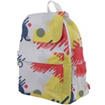 Red White Blue Retro Background, Retro Abstraction, Colored Retro Background Top Flap Backpack