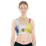 Red White Blue Retro Background, Retro Abstraction, Colored Retro Background Sports Bra With Pocket