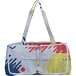 Red White Blue Retro Background, Retro Abstraction, Colored Retro Background Multi Function Bag