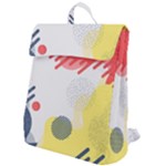 Red White Blue Retro Background, Retro Abstraction, Colored Retro Background Flap Top Backpack