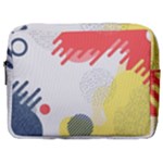 Red White Blue Retro Background, Retro Abstraction, Colored Retro Background Make Up Pouch (Large)