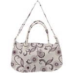 Retro Floral Texture, Light Brown Retro Background Removable Strap Handbag