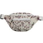 Retro Floral Texture, Light Brown Retro Background Fanny Pack
