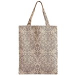 Retro Texture With Ornaments, Vintage Beige Background Zipper Classic Tote Bag