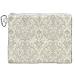Retro Texture With Ornaments, Vintage Beige Background Canvas Cosmetic Bag (XXL)