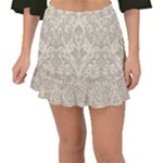 Retro Texture With Ornaments, Vintage Beige Background Fishtail Mini Chiffon Skirt