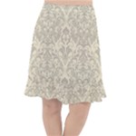 Retro Texture With Ornaments, Vintage Beige Background Fishtail Chiffon Skirt