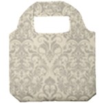 Retro Texture With Ornaments, Vintage Beige Background Foldable Grocery Recycle Bag