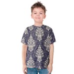 Vintage Texture, Floral Retro Background, Patterns, Kids  Cotton T-Shirt