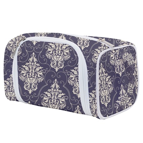 Vintage Texture, Floral Retro Background, Patterns, Toiletries Pouch from UrbanLoad.com