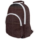 Black Leather Texture Leather Textures, Brown Leather Line Rounded Multi Pocket Backpack