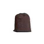Black Leather Texture Leather Textures, Brown Leather Line Drawstring Pouch (XS)