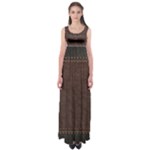 Black Leather Texture Leather Textures, Brown Leather Line Empire Waist Maxi Dress