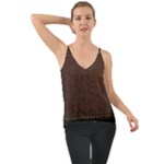 Black Leather Texture Leather Textures, Brown Leather Line Chiffon Cami