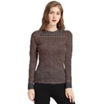 Black Leather Texture Leather Textures, Brown Leather Line Women s Long Sleeve Rash Guard