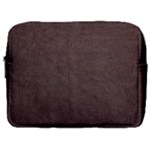 Black Leather Texture Leather Textures, Brown Leather Line Make Up Pouch (Large)