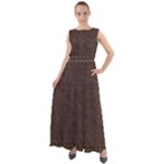 Black Leather Texture Leather Textures, Brown Leather Line Chiffon Mesh Boho Maxi Dress