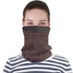 Black Leather Texture Leather Textures, Brown Leather Line Face Seamless Bandana (Adult)