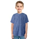 Blue Denim Texture Macro, Blue Denim Background, Jeans Background, Jeans Textures, Fabric Background Kids  Sport Mesh T-Shirt