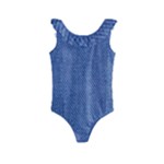 Blue Denim Texture Macro, Blue Denim Background, Jeans Background, Jeans Textures, Fabric Background Kids  Frill Swimsuit