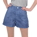Blue Denim Texture Macro, Blue Denim Background, Jeans Background, Jeans Textures, Fabric Background Women s Ripstop Shorts