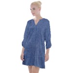 Blue Denim Texture Macro, Blue Denim Background, Jeans Background, Jeans Textures, Fabric Background Open Neck Shift Dress