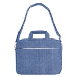 Blue Denim Texture Macro, Blue Denim Background, Jeans Background, Jeans Textures, Fabric Background MacBook Pro 16  Shoulder Laptop Bag
