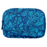 Blue Floral Pattern Texture, Floral Ornaments Texture Make Up Pouch (Small)