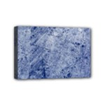 Blue Grunge Texture, Wall Texture, Blue Retro Background Mini Canvas 6  x 4  (Stretched)