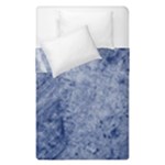 Blue Grunge Texture, Wall Texture, Blue Retro Background Duvet Cover Double Side (Single Size)