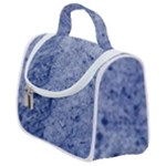 Blue Grunge Texture, Wall Texture, Blue Retro Background Satchel Handbag
