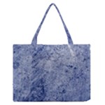 Blue Grunge Texture, Wall Texture, Blue Retro Background Zipper Medium Tote Bag