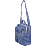 Blue Grunge Texture, Wall Texture, Blue Retro Background Crossbody Day Bag