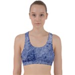 Blue Grunge Texture, Wall Texture, Blue Retro Background Back Weave Sports Bra