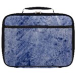 Blue Grunge Texture, Wall Texture, Blue Retro Background Full Print Lunch Bag