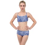 Blue Grunge Texture, Wall Texture, Blue Retro Background Layered Top Bikini Set