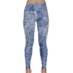 Blue Grunge Texture, Wall Texture, Blue Retro Background Lightweight Velour Classic Yoga Leggings