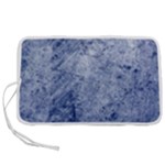 Blue Grunge Texture, Wall Texture, Blue Retro Background Pen Storage Case (S)